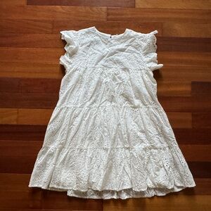 White Tired Mini Dress